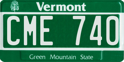 VT license plate CME740