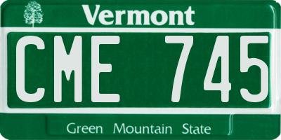 VT license plate CME745