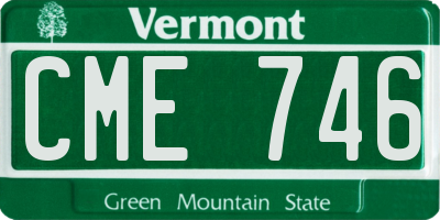 VT license plate CME746