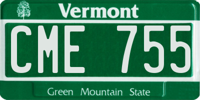 VT license plate CME755