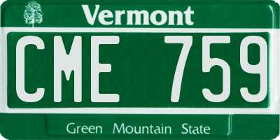 VT license plate CME759