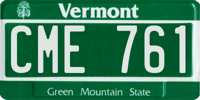 VT license plate CME761