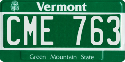 VT license plate CME763