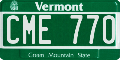 VT license plate CME770