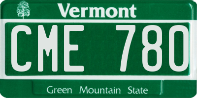 VT license plate CME780
