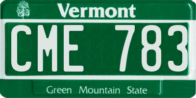 VT license plate CME783