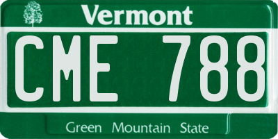 VT license plate CME788
