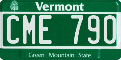 VT license plate CME790