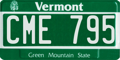 VT license plate CME795