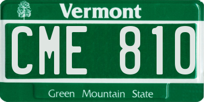 VT license plate CME810