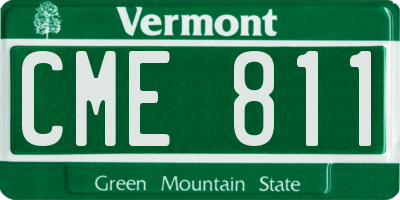 VT license plate CME811