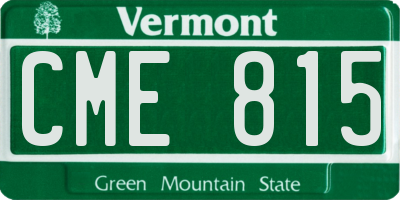 VT license plate CME815