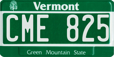 VT license plate CME825