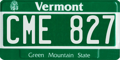 VT license plate CME827