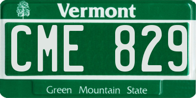 VT license plate CME829