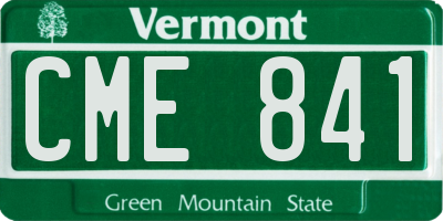VT license plate CME841