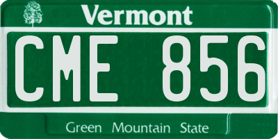 VT license plate CME856