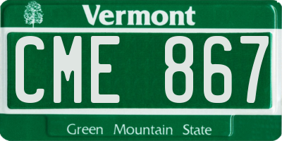 VT license plate CME867