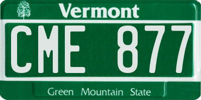 VT license plate CME877