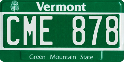 VT license plate CME878