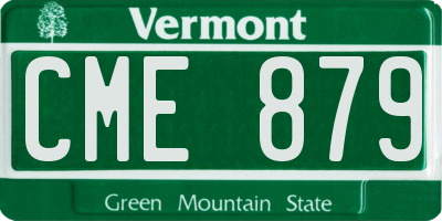 VT license plate CME879