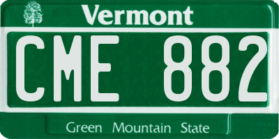 VT license plate CME882