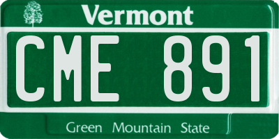 VT license plate CME891