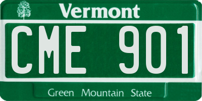 VT license plate CME901