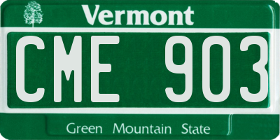 VT license plate CME903