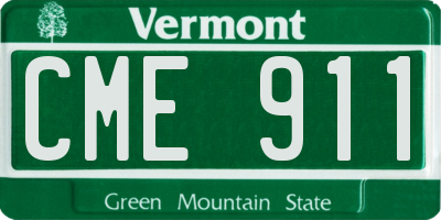 VT license plate CME911