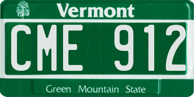 VT license plate CME912