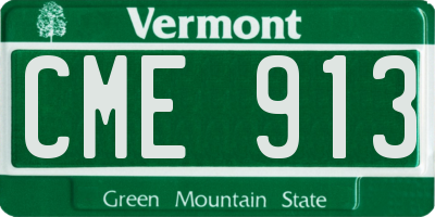 VT license plate CME913