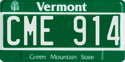 VT license plate CME914