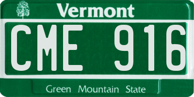 VT license plate CME916