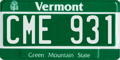 VT license plate CME931