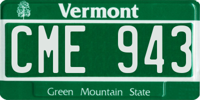 VT license plate CME943