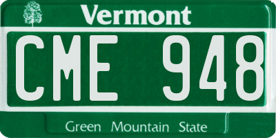 VT license plate CME948