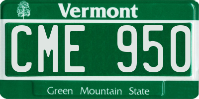VT license plate CME950