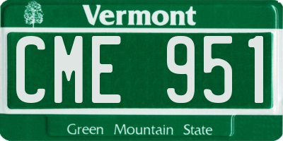 VT license plate CME951