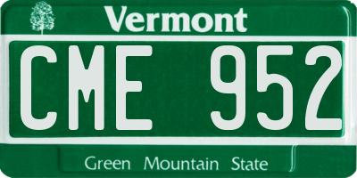 VT license plate CME952