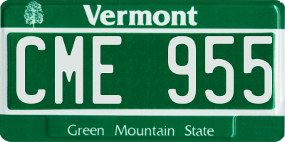 VT license plate CME955