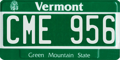 VT license plate CME956