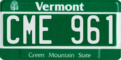 VT license plate CME961