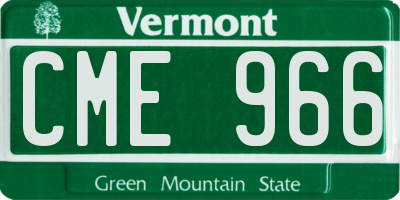 VT license plate CME966