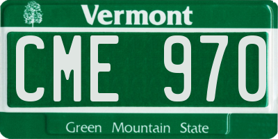 VT license plate CME970