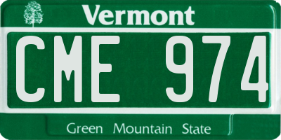 VT license plate CME974