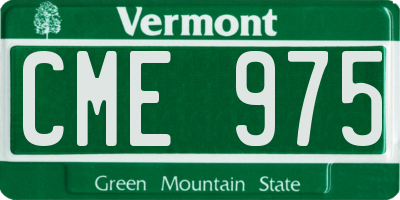 VT license plate CME975