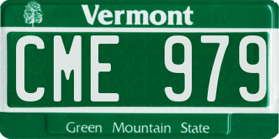VT license plate CME979
