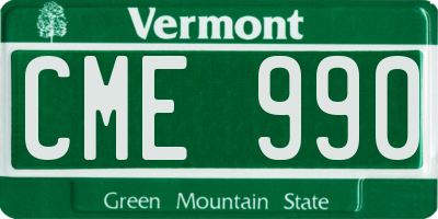 VT license plate CME990
