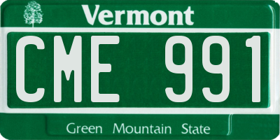 VT license plate CME991